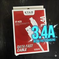 Etar v8 data cable ( TYPE-b) 3.4 amp super fast