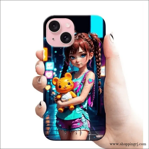 Girl with Doll Rj 2544 Plastic Hard Cases - Mobile Covers