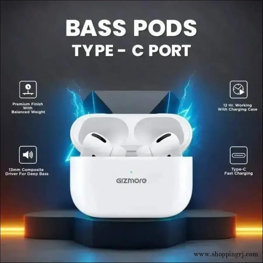 Gizmore Gizbud 851pro Bluetooth 5.0 In-ear Wireless Earbuds with Noise Isolation | 12 Hrs Playtime Touch Control