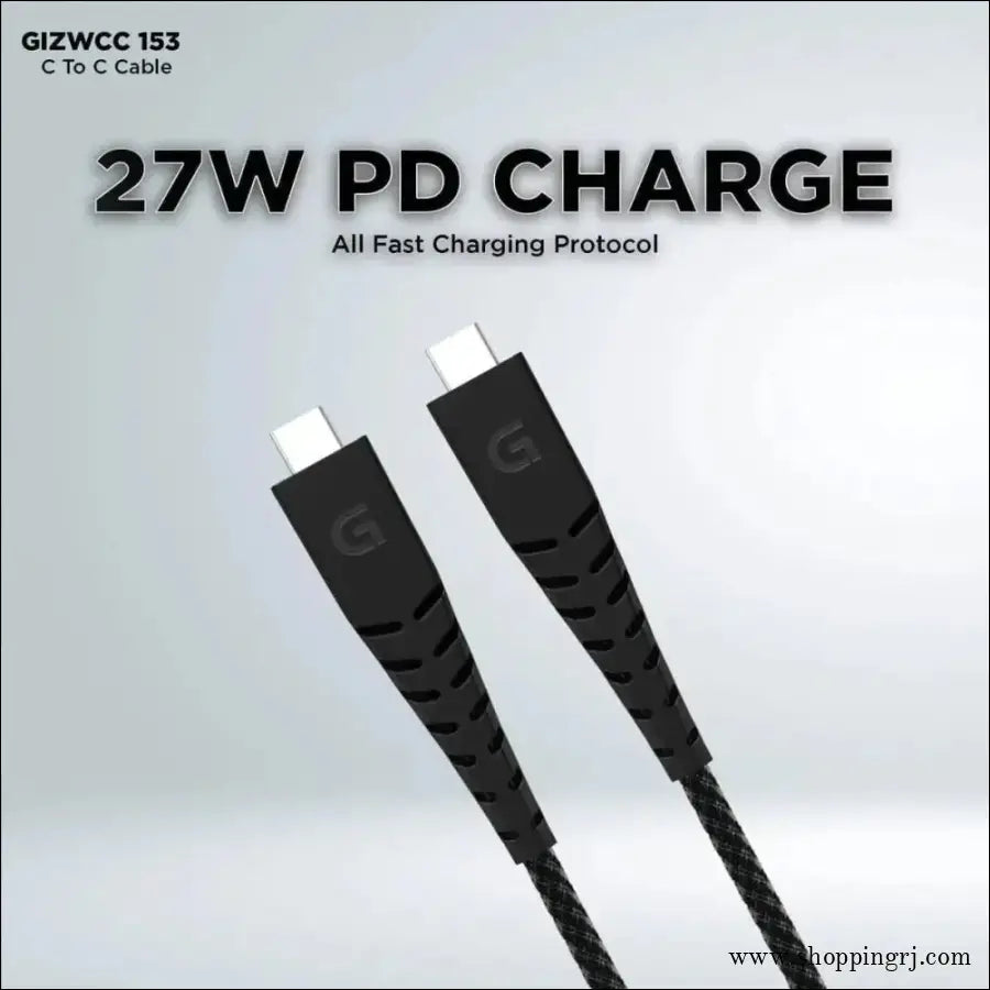 Gizmore WCC153 Type C to Type C charging cable, fast data transfer