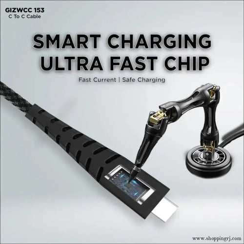 Gizmore WCC153 Type C to Type C charging cable, fast data transfer - Cable - cableRJ mobiles and accessories ThoothukudiNew arrival