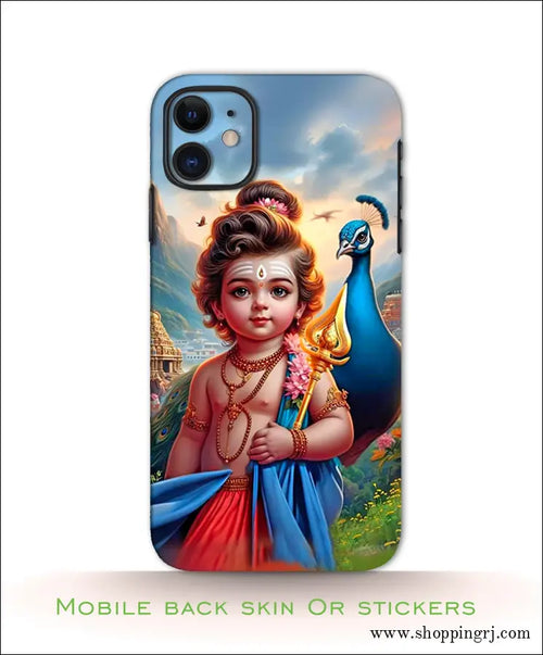 God Murugan Mobile Back Skins or Mobile Stickers Rj2551