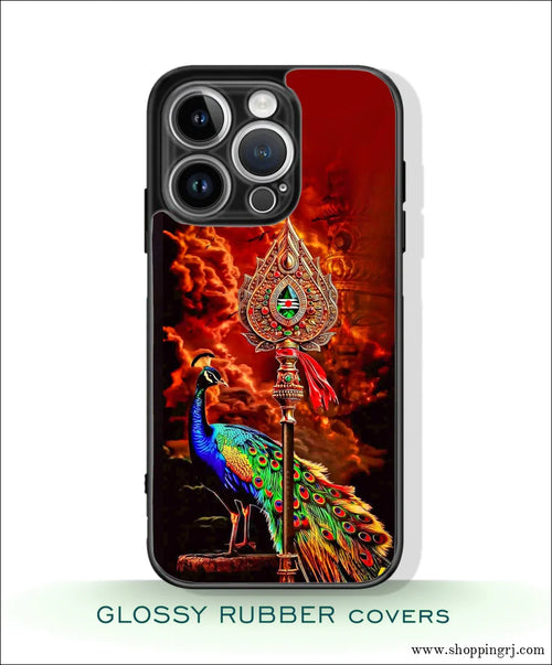 God Murugan vel Glossy Rubber mobile Covers RJ3514 - Mobile covers