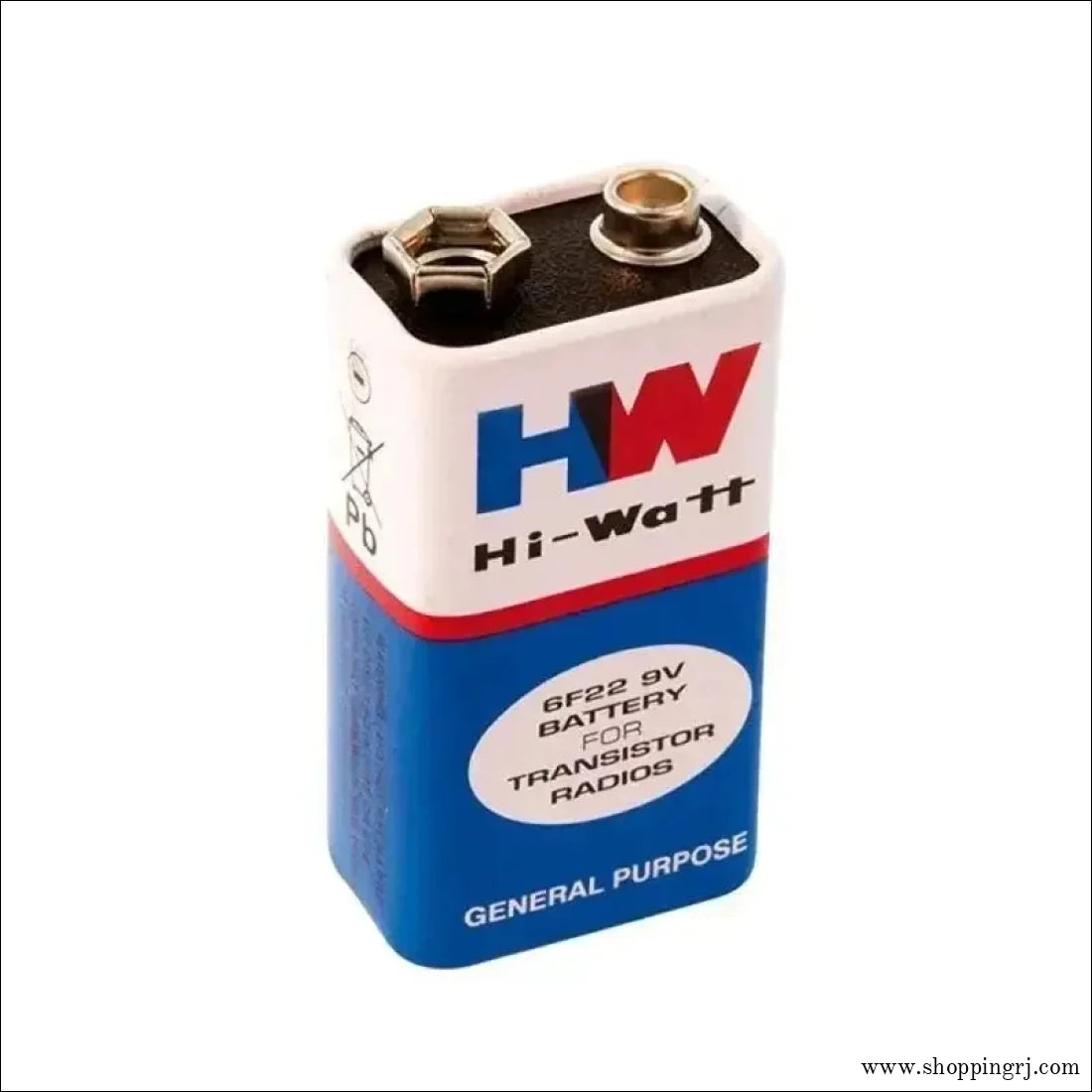 HW Hi-Watt 9v Battery ,3pcs