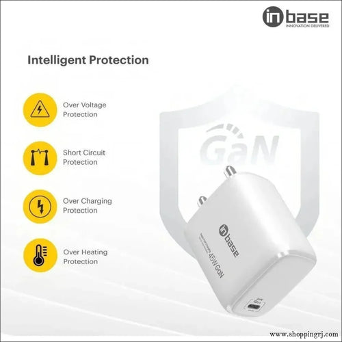 in Base Ether P451 45 W Fast Charger (Type C to Type C Cable, - 45watts chargerinbase brandchargers