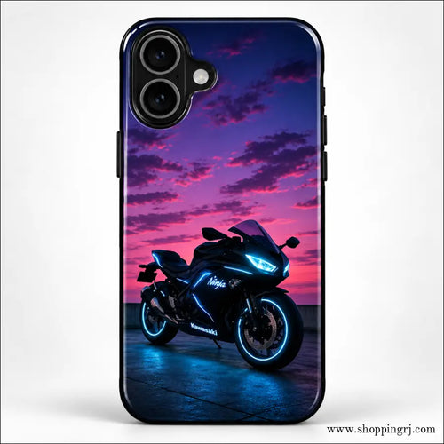 Kawasaki Ninja Neon Sunset Glossy Mobile Case RJ-MOTOR 005