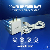 Kivart 28W Charger for Fast Mobile Charging - charger