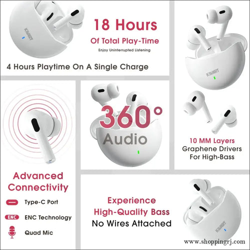 KIVART FITPRO EARBUDS Pure Sound, Zero Boundaries with ENC