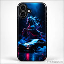 Mustang Dark Horse Neon Blue Glossy Mobile Case RJ-MOTOR 006