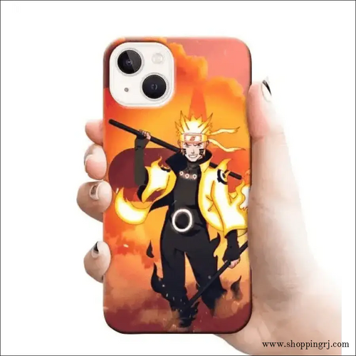 Naruto with Fire Background Mobile Cover Rj1686 Plastic Hard Case - Mobile Covers