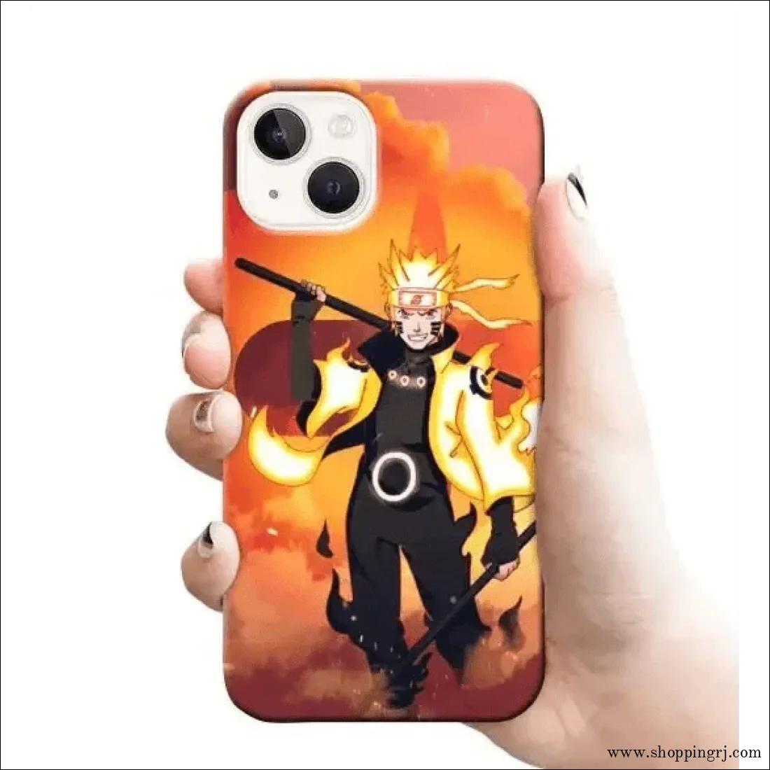 NARUTO WITH FIRE BACKGROUND mobile cover RJ1686 Plastic hard case