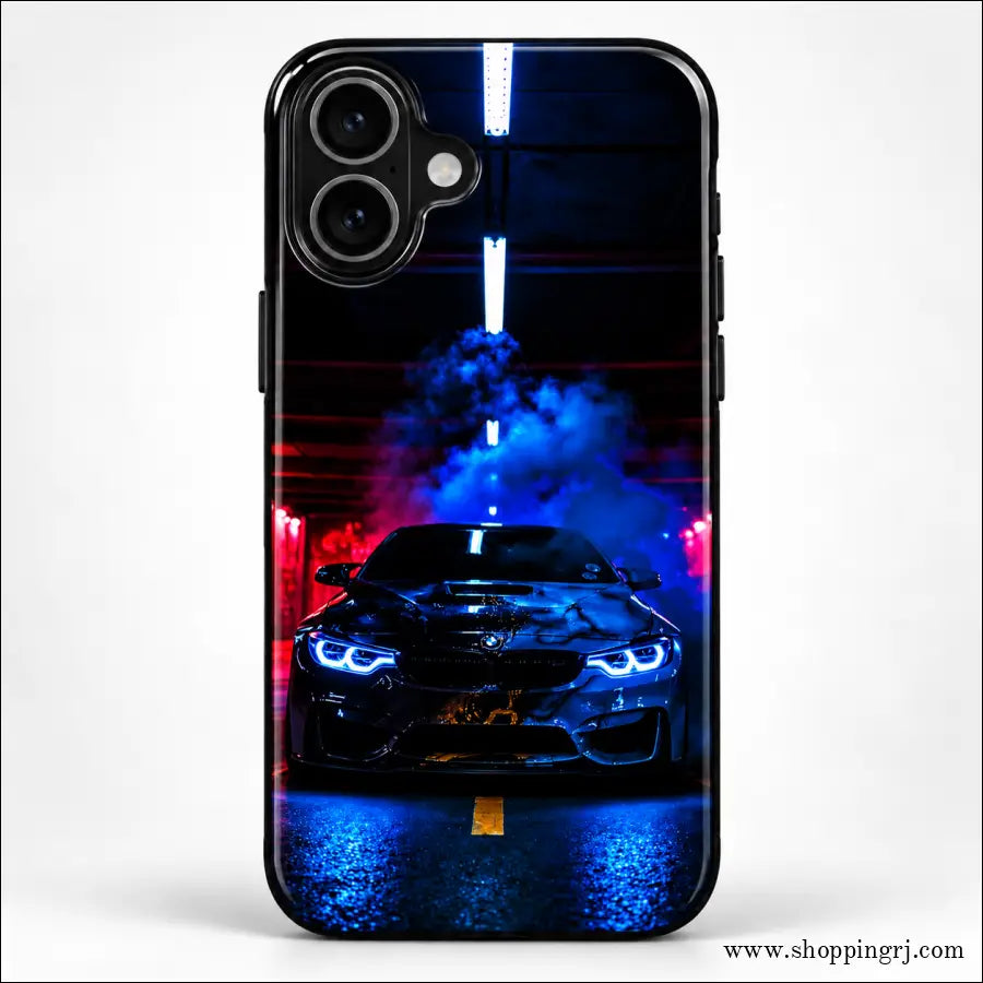 Neon Blue BMW Night Rider Glossy Mobile Case RJ-MOTOR 002