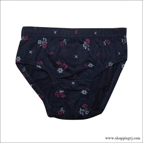 New Day Girls Cotton Print Panties Underwear with Inner Elastic- Pack of 10 (amla Junior) - Multicolor - Inners