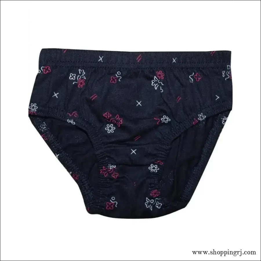 New Day Girls Cotton Print Panties Underwear with Inner Elastic- Pack of 10 (amla Junior) - Multicolor - Inners