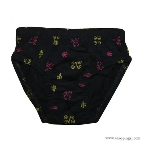 New Day Girls Cotton Print Panties Underwear with Inner Elastic- Pack of 10 (amla Junior) - Multicolor - Inners