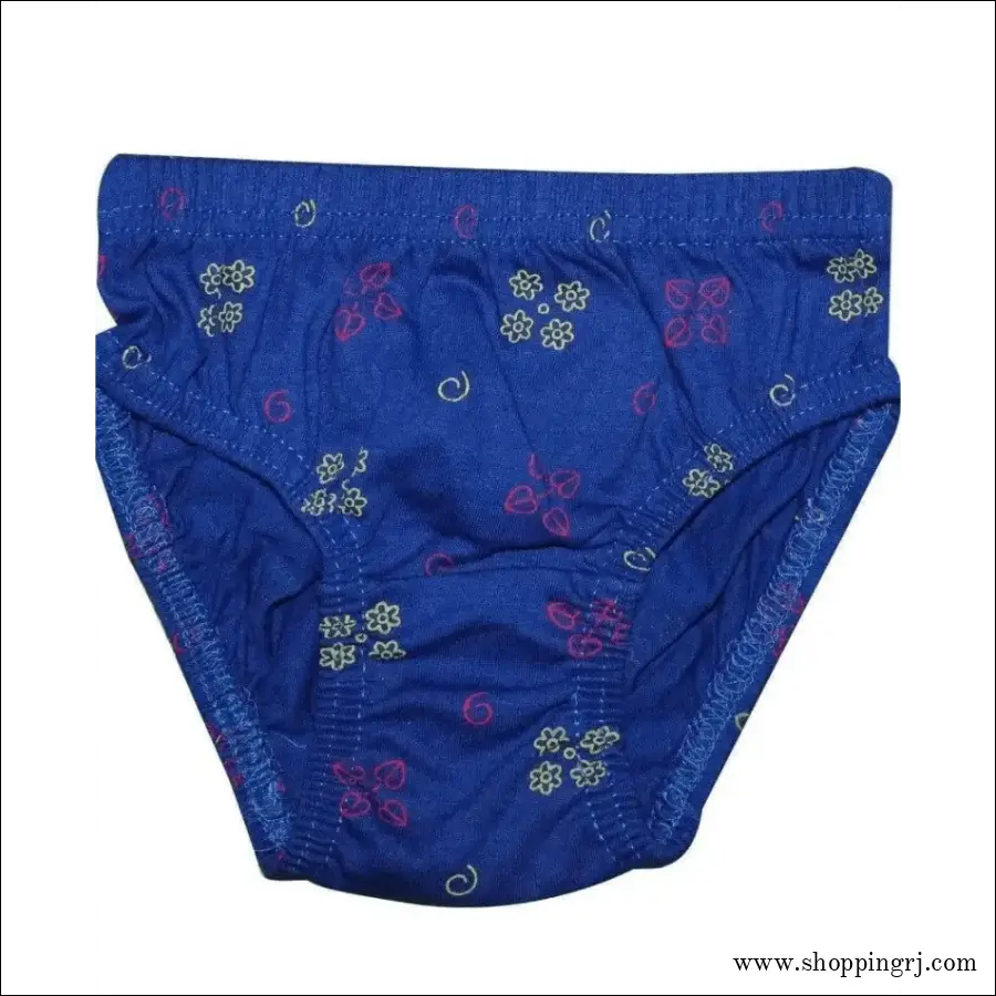 New Day Girls Cotton Print Panties Underwear with Inner Elastic- Pack of 10 (amla Junior) - Multicolor - Inners
