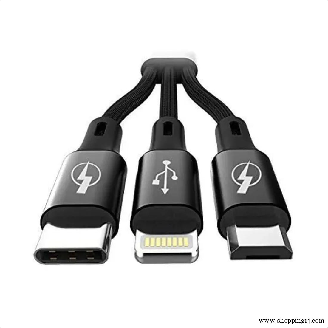 NYLON BRAIDED 3 IN 1 CABLE 1.5M - Cable - cableRJ mobiles and accessories ThoothukudiNew arrival