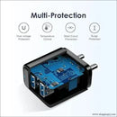 Oraimo Charger, Dual Port Fast Charger 5V/2.4A Fast Charging Adapter with Type B (V8)cable - charger - chargermobile chargerchargers