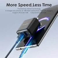 Oraimo Charger, Dual Port Fast Charger 5V/2.4A Fast Charging Adapter with Type B (V8)cable - charger - chargermobile chargerchargers
