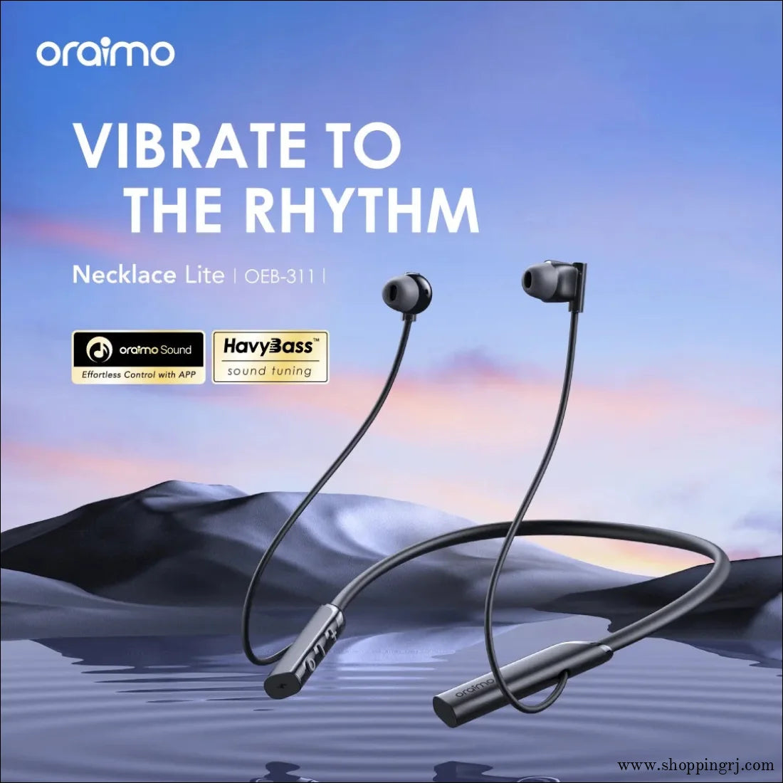 Oraimo Necklace Lite oeb-311 Wireless Neckband OBE-311 with Vibration Function - neckband