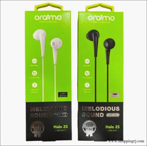 Oraimo Oep-e21p Halo-2s Melodious Earphones - Earphone