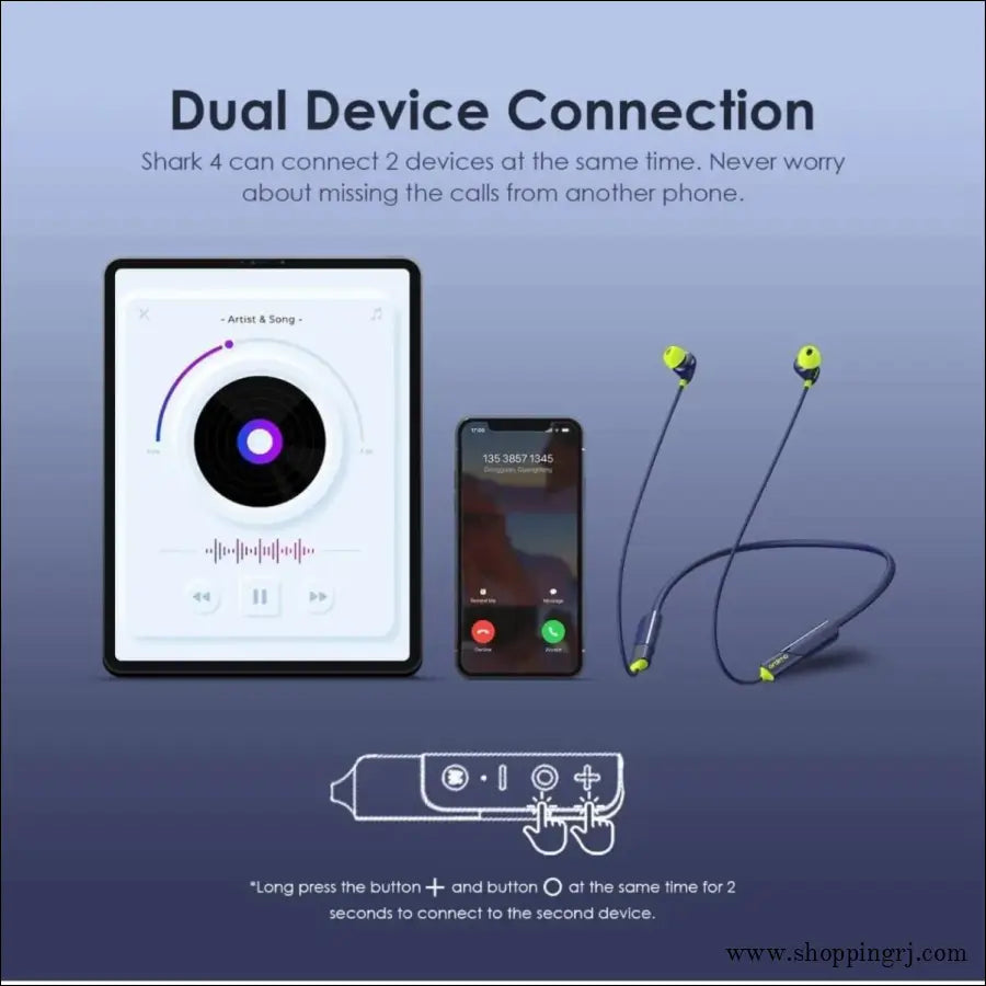 Oraimo Shark 4 Bluetooth Neckband - Neckband