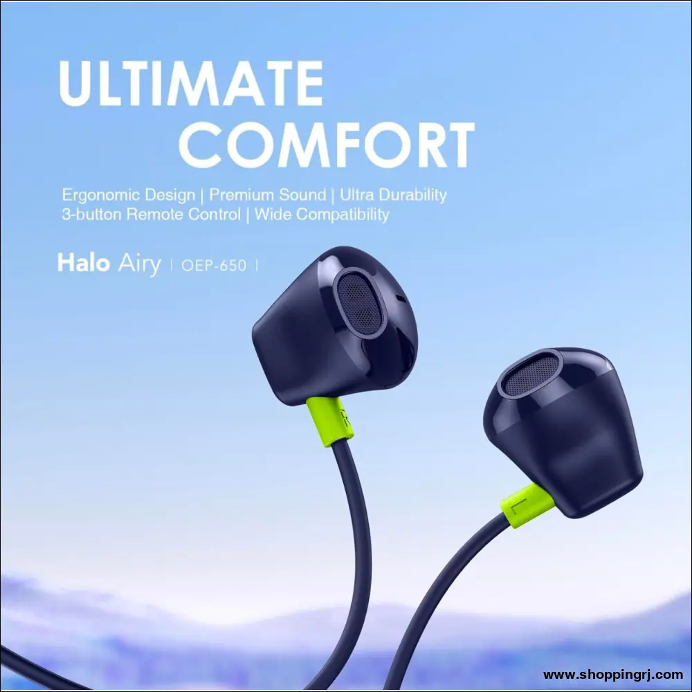 Oraimo Type-C Earphone Halo Airy OEP-650 - Black - Earphone