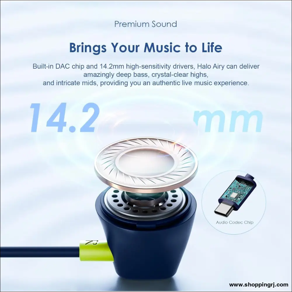 Oraimo Type-C Earphone Halo Airy OEP-650 - Black - Earphone