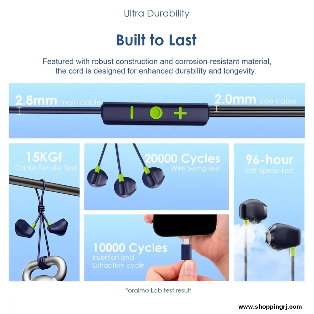 Oraimo Type-C Earphone Halo Airy OEP-650 - Black - Earphone