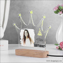 Personalised LED Crown Lamp for Birthday
