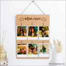 Personalised Wall Mountable Wooden Photo clip Board