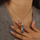 Personalized Photo Eye Necklace – Silver