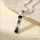 Personalized Photo Eye Necklace – Silver