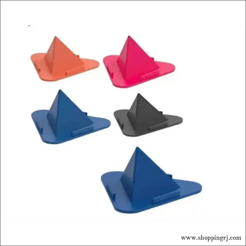 Portable 3 Side Triangle Mobile Stand- 5 Pcs Set - Multicolor - Electronic Gadget