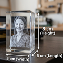 3d Crystal Single Face with Light