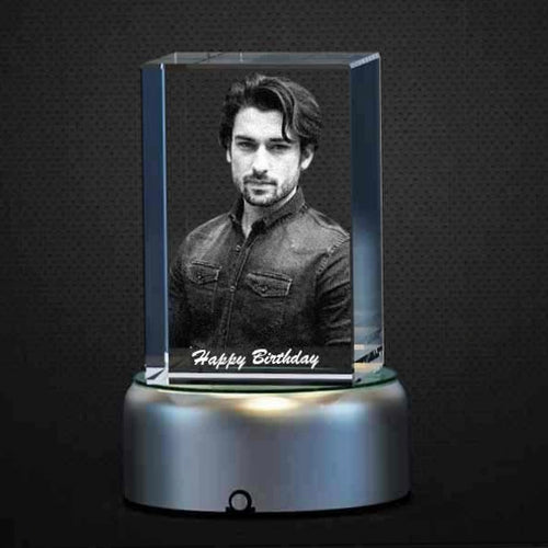 3d Crystal Single Face with Light