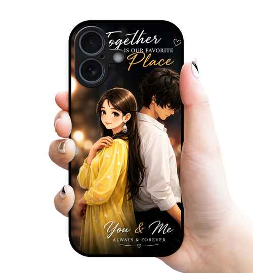 Cute couple Glossy Mobile Case You & Me