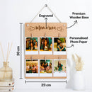 Personalised Wall Mountable Wooden Photo clip Board