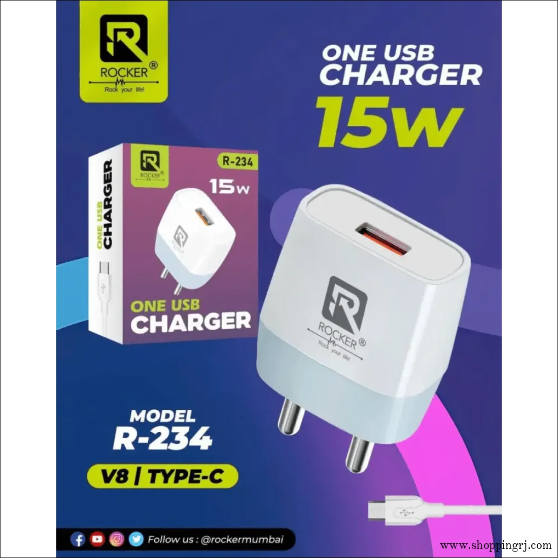 Rockers 15watt mobile charger