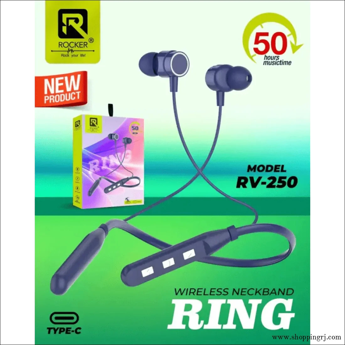 Rockers RV - 250 wireless neckband - neckband - combo OfferRJ mobiles and accessories Thoothukudineckband