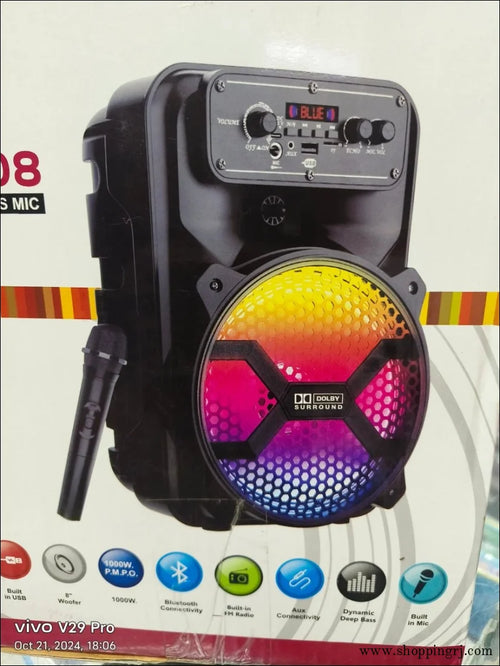 Samcon Music Party speaker - Bluetooth speaker - 8" woofer speakerRJ mobiles and accessories Thoothukudibluetooth speaker