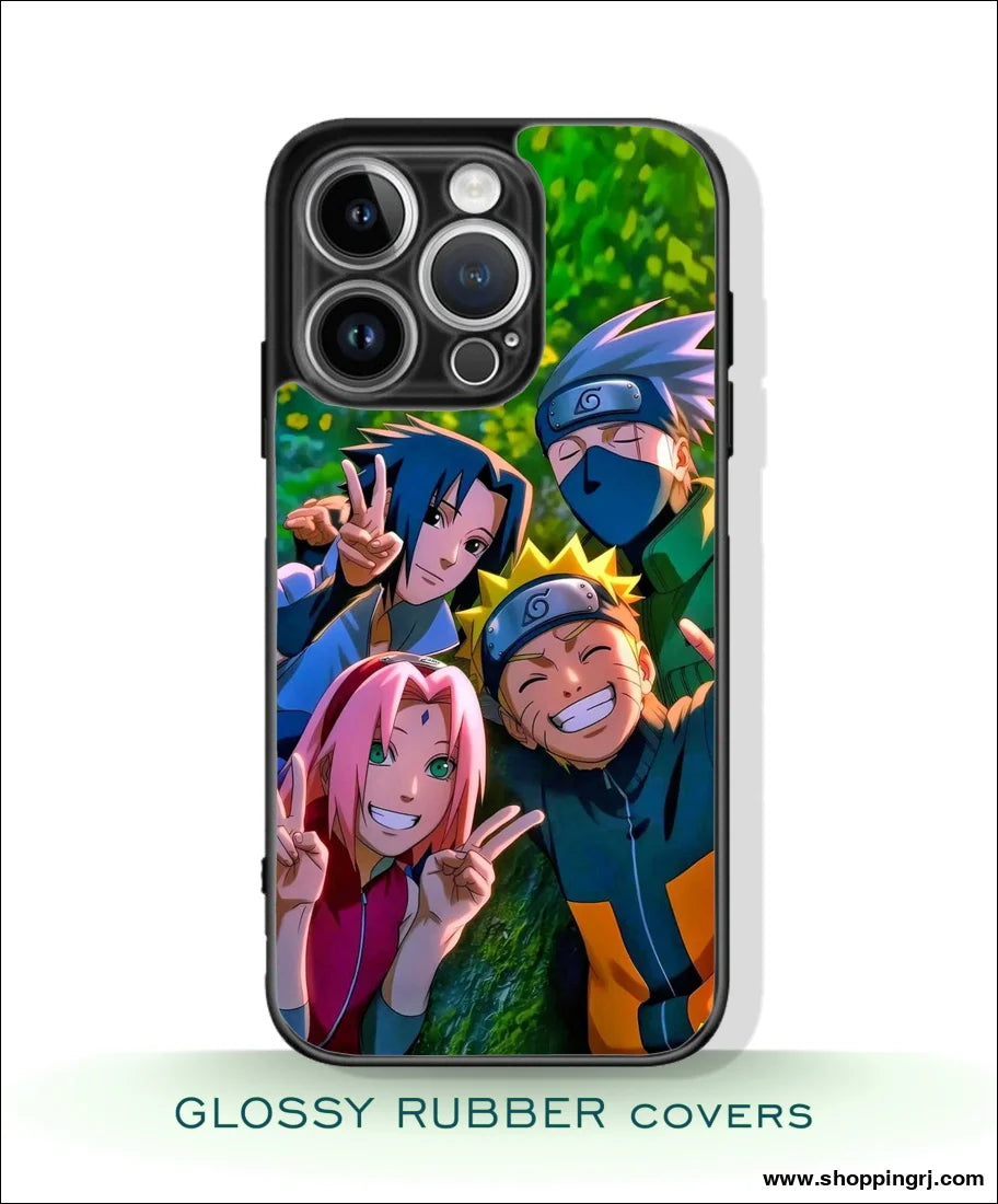 Sasuke Uchiha , Sakura Haruno,Naruto Uzumaki , Kakashi Anime series Mobile case with Glossy metal case RJ3548