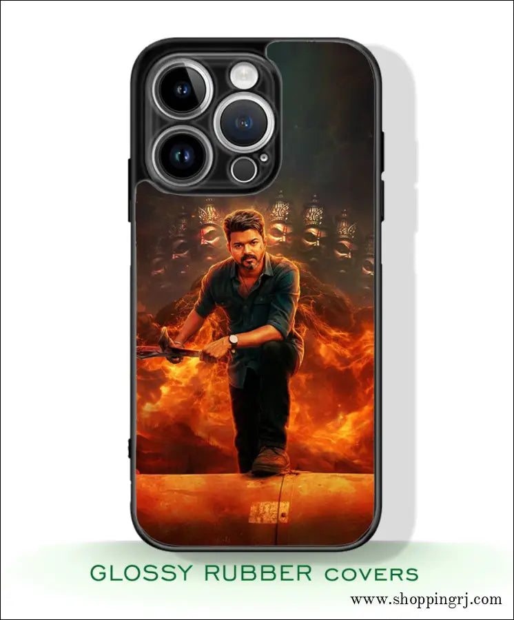 TVK Vijay mobile covers glossy finish RJ3608