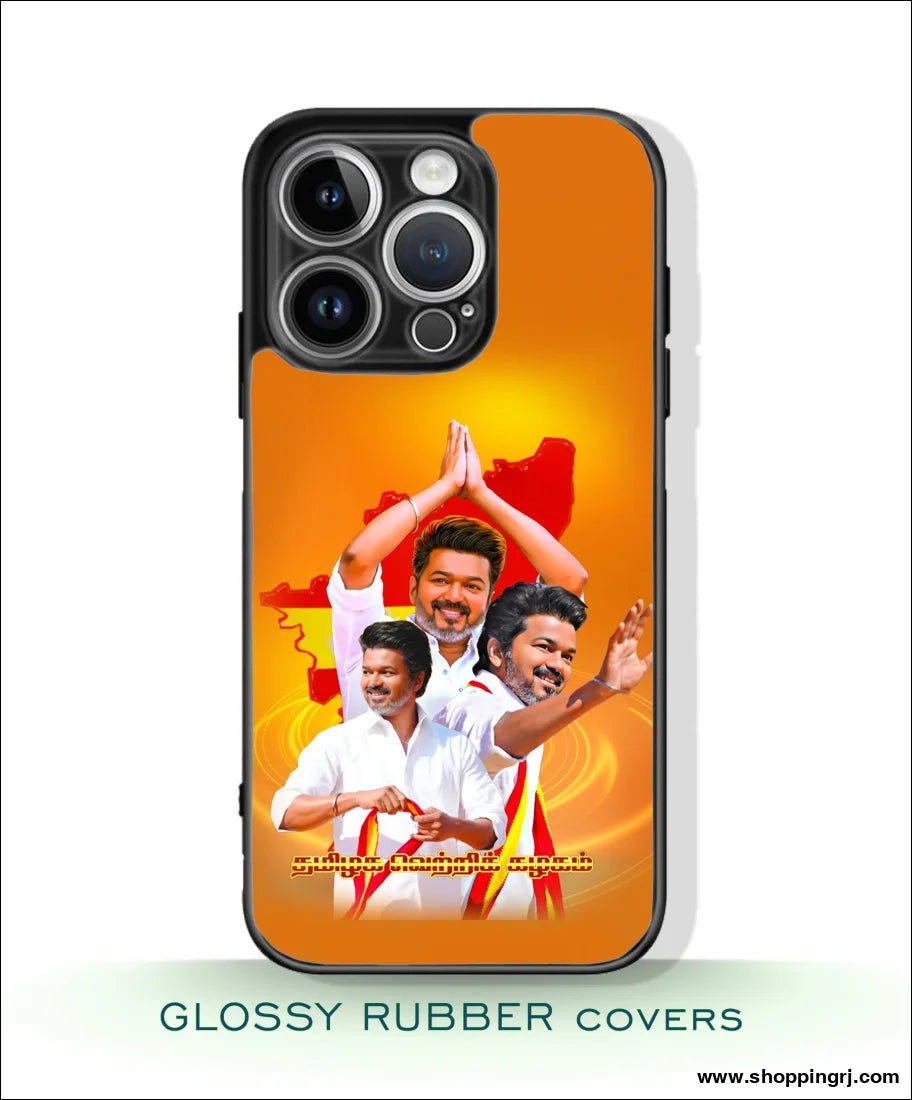 TVK Vijay mobile covers glossy Rubber RJ3524