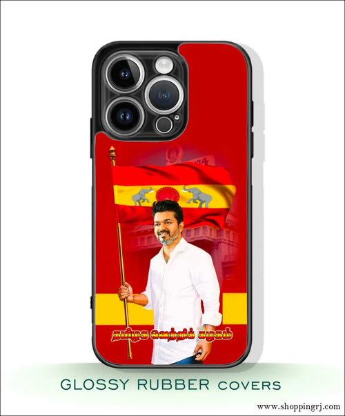 TVK Vijay Premium Mobile Case for Thalapathy Vijay Mobile Covers - Glossy metal covers