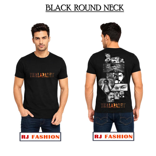 VIJAY ANNA DIFFERENT STYLE BLACK T-SHIRT TVK 14