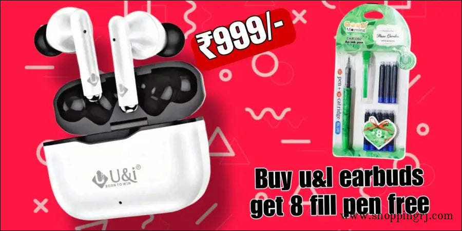 U&i Jump Series 20 Hours Battery Backup True Wireless Earbuds with Noise Reduction