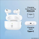 Unix Airbuds Z2 Bloom – ANC True Wireless Earbuds with 40Hr Playtime - White - Earbuds