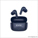 Unix Airbuds Z3 Brizo – 48hr Playtime Enc High Bass Bt 5.4 True Wireless Earbuds with Free Silicone Case - Navy