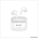 Unix Airbuds Z3 Brizo – 48Hr Playtime ENC High Bass BT 5.4 True Wireless Earbuds with Free Silicone Case - White
